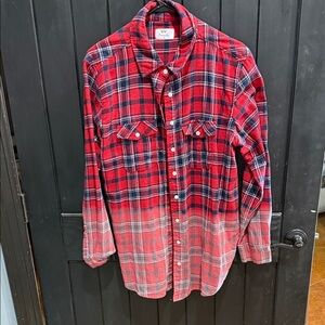 Panache Red and Black Plaid Women's Button Down Shirt